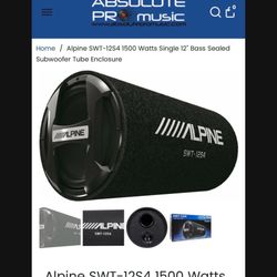 Brand New Alpine SWT-12S4 Bass Tube 