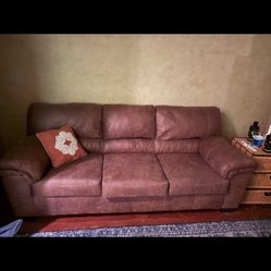 Soft Real Leather Fold Out Couch 
