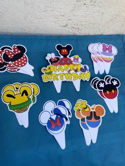 Mickey Mouse Cake and Cupcake Toppers 27 pcs