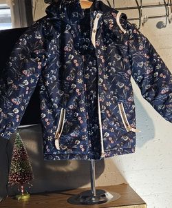 Floral Navy Hooded Jacket 5-6 Yrs. 116 Cm
