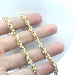 Gold Chain Rope Solid New 