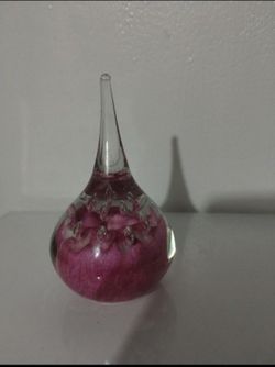 CRANBERRY  ART GLASS - TEADROP PAPERWEIGHT 4.5" - V81