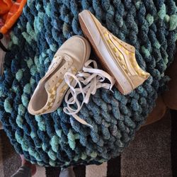 Vans Plaid Gold & White Skater Shoes