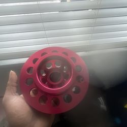 Red lightweight crank pulley for D17 engine