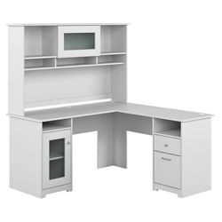 Lark Manor "Almita" L-Shape Executive Desk with Hutch