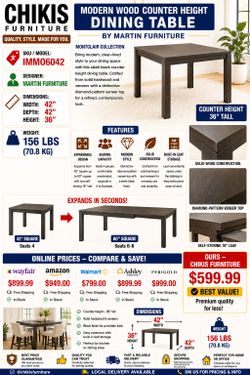 Counter Height Dining Table