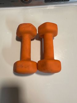 Orange Neoprene Dumbbells Pair