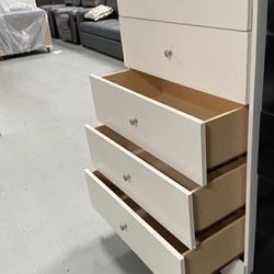 5 Drawer  white with rails
