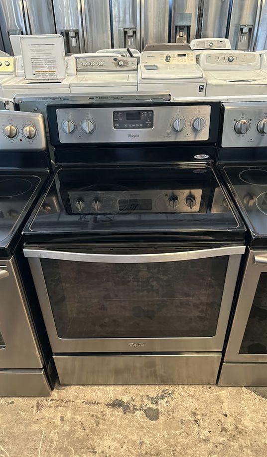 Whirlpool Stove Black GlassTop SelfClean