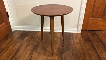 Wood side table