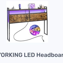 YORKING LED Headboard / Storage Shelf