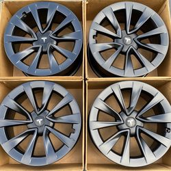 19” Tesla Model 3 Factory Wheels Rims Satin Black Exchange Only