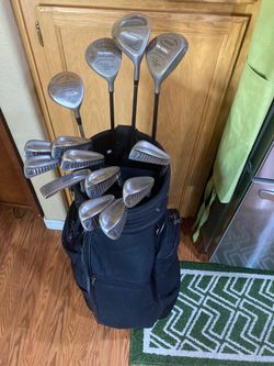 VERY NICE MENS RH STIFF COMPLETE GOLF SET