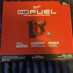 Milwaukee M12 Brad Nailer 18ga Tool Only  