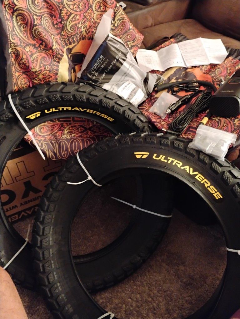 E Bike 20×4.0 Fat Tires, TireQuik Cordless Air Pressure And More...