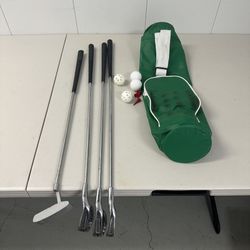 Kids Beginner Golf Club Set - Irons, Putter, Bag