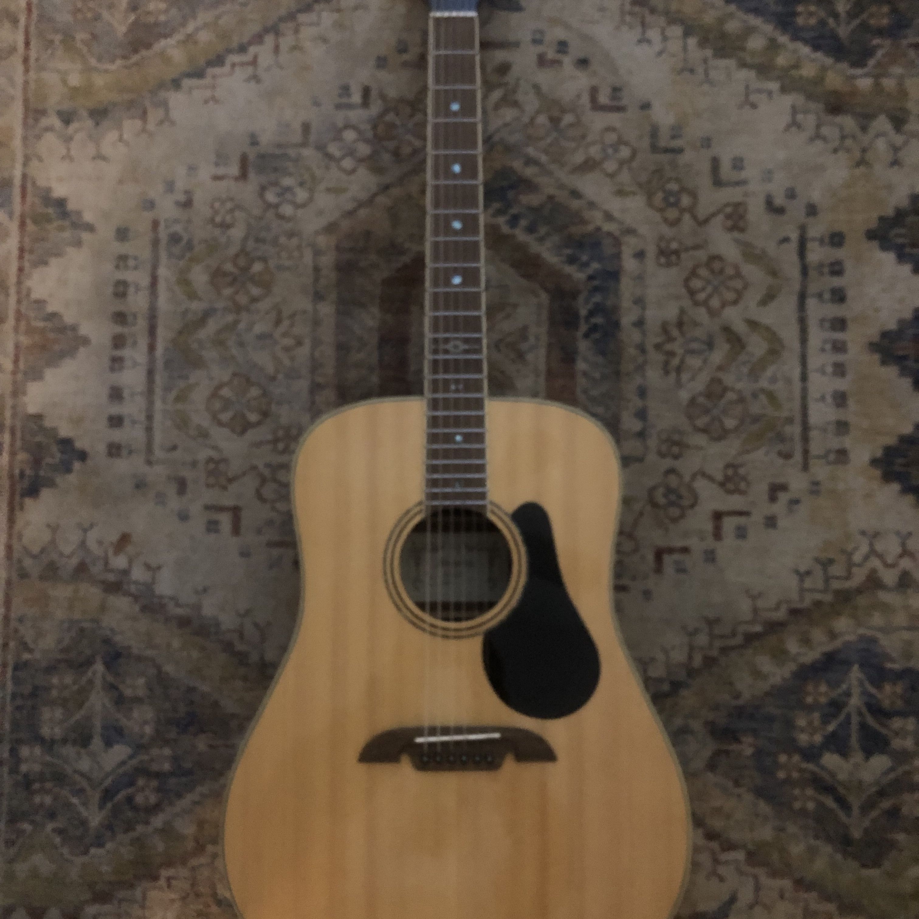 Alvarez AD60 Artist Series Acoustic Dreadnought Guitar with Alvarez soft case.