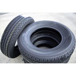 4 NEW Trailer Tire ST205/75R15 D 8 PLY STEEL BELTED RADIAL TRAILER TIRES
