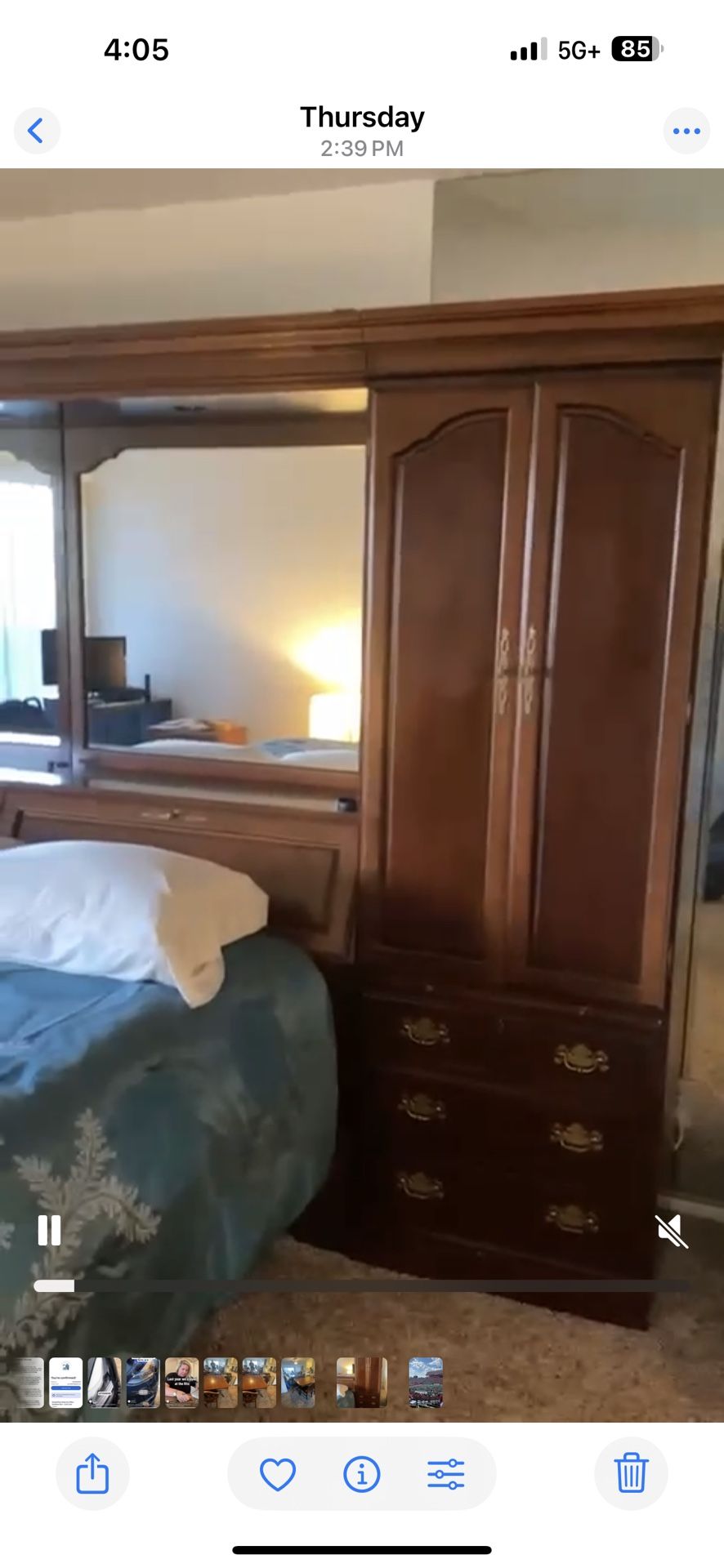 Bedroom Headboard Dresser Set