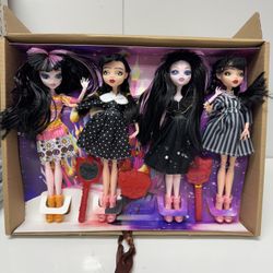 Monster Fashion High Dolls 11.5" Addams Halloween Ghouls with Accessories Girl Gift DIY Toys Ages 3-12.Multicolor