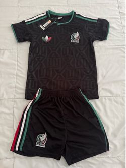 mexico black color kids jersy