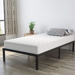 XL Metal Frame Twin Bed With Mattress 