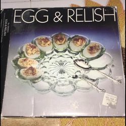 Egg And Relish Crystal Serving Dish Jewelry Holder