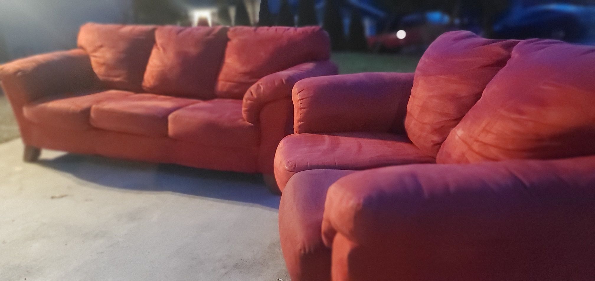 Red Couch Set “WE DELIVER”