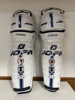 JOFA 7500 Ice Hockey Shin Guards 16" (41cm) - Rare NHL Vintage