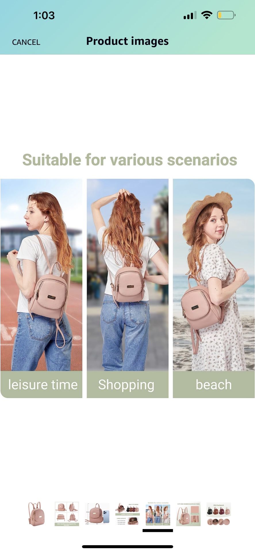 Mini Backpack Purse For Women, Small Size Leather Backpacks For Lady Cute Wallet Backpacks Tiny Backpack