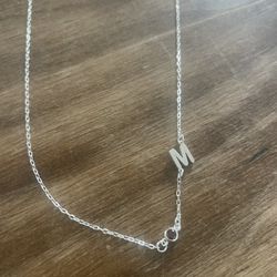 NEW Sterling Silver M Initial Chain - 2 Available Price Is For Each 