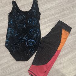 Girls Gymnastics Leotard And Pants- Xsmall