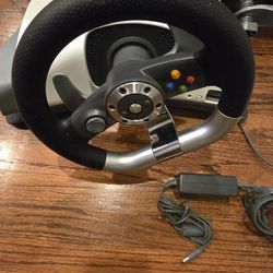 Xbox 360 Steering Wheel And Pedals