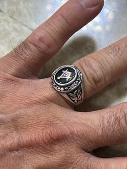 For Wedding 925 Sterling Silver Masonic Ring  Size 10.5 $200 pick up in Miami Lakes
