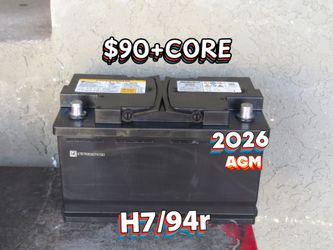 AGM Car Battery Group Size 94r/H7