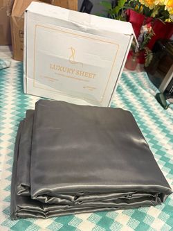 LANEST new 4 PCS silk satin king sheet