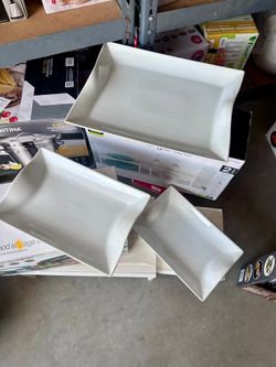 Over & Back Amelia 3-Piece Porcelain Serving Tray