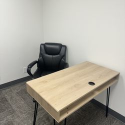 1 Office Desk And 1 Chair