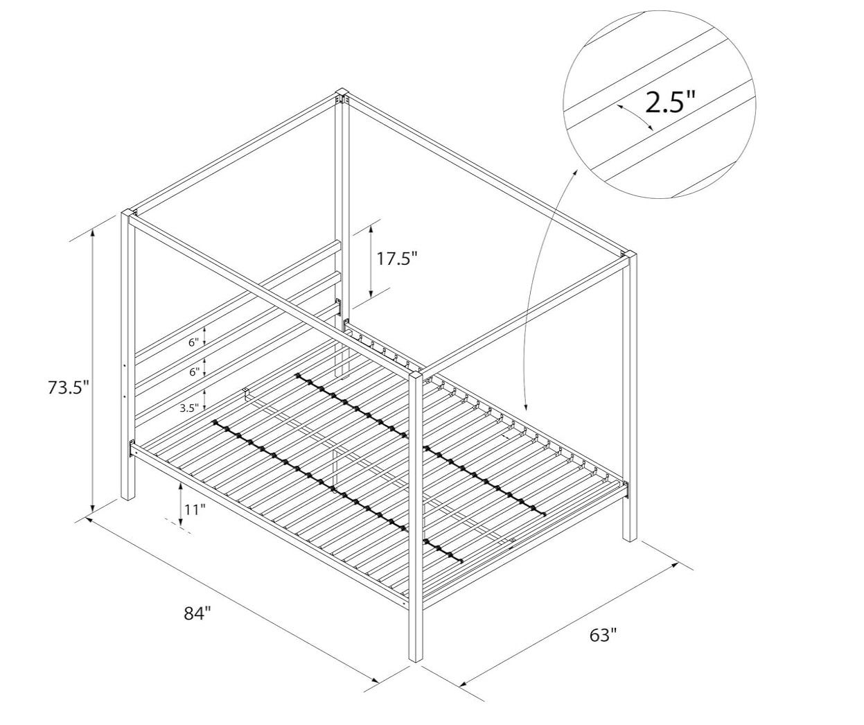 Canopy bed frame - queen size - $40 OBO