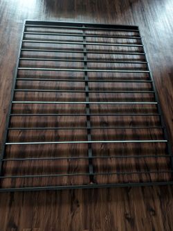 Bunkie board + rolling metal bedframe