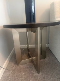 Basset Furniture 2 matching circle modern end tables