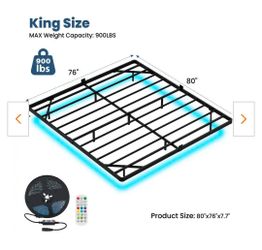 (7947-2) King 14" Floating Platform Bed Frame