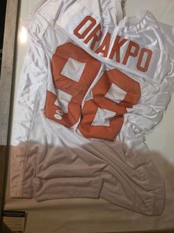 Brian orakpo ut college jersey autographed psa