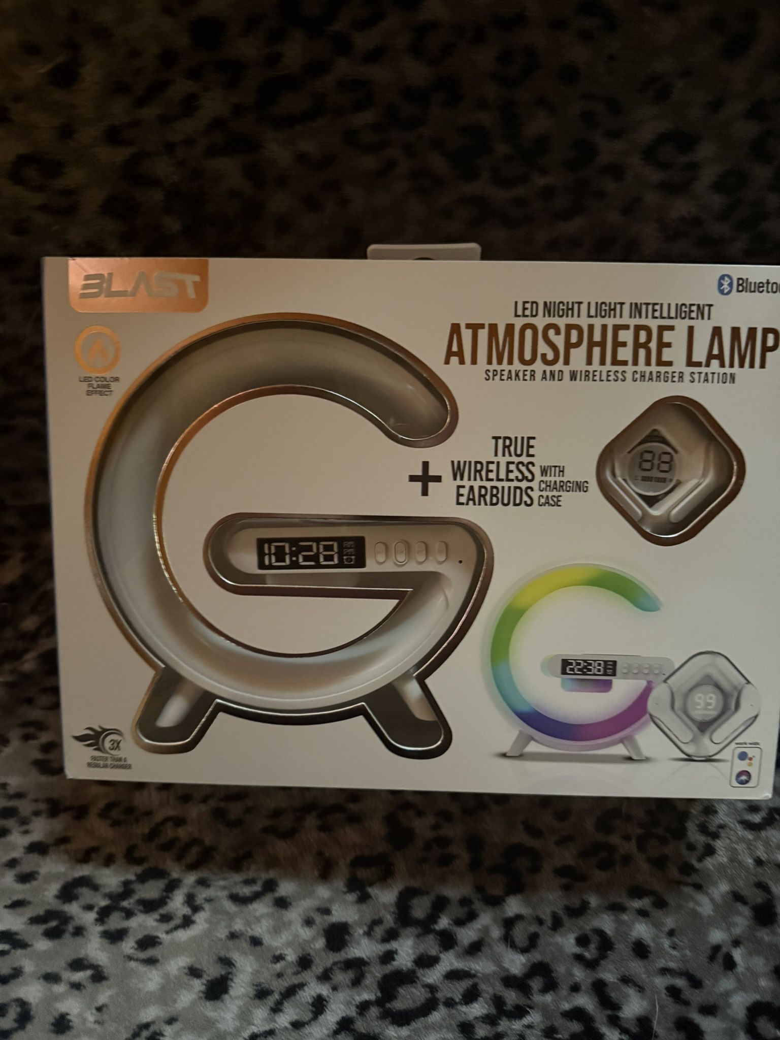 LED Light With Wireless Charging And Earbuds
