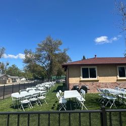 Table and chairs for events