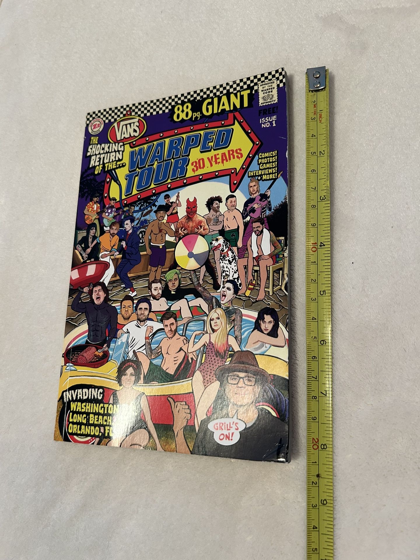 Warped tour 2025 30 vans Washington DC book comics photos interviews game music