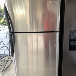 Stainless Steel Frigidaire Top Freezer Refrigerator 