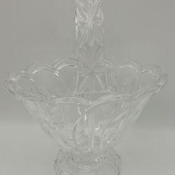 Cut Crystal Scalloped Vintage Basket