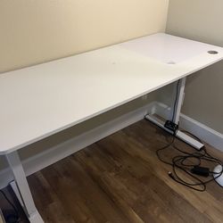 Adjustable White Desk