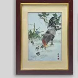Chinese Porcelain Framed Art 